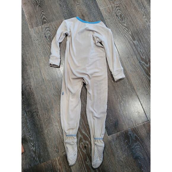 Kickee Pants Baby size 12-18 months Cream One-Piece Sleeper Pajamas Pjs #6 - Picture 2 of 4